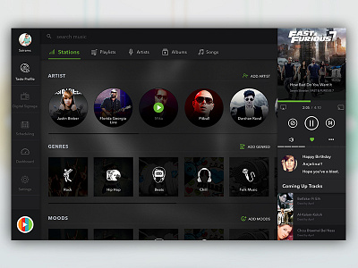 Jukebox app branding design flat illustration interface ios music type ui ux web