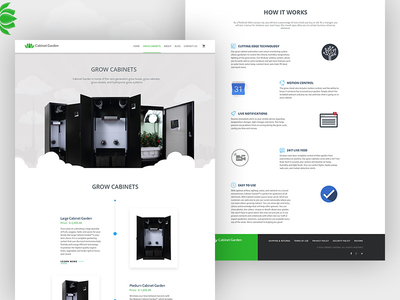 Cabinet Garden Website clean creationz creative design gradients interface landing master modern page product trending
