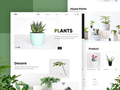 PLANTS: House Indoor Growing creative design gradients green indoor interface landing page master creationz modern plant based plants product ui website