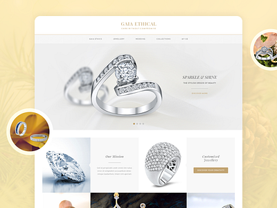 Website design for Gaia Ethical ecommerce portal jewellery ui ux website design