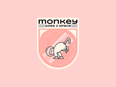 Monkey Goes to Space ape badge badgedesign design galactic logo monkey logo sky space space monkey spacebadge