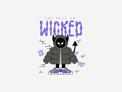 Wicked branding character character design demon design devil evil fashion hype illustration mexican mexico oversize streetwear