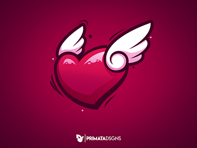 Dribbble namorados design heart heart logo illustration logo love sportlogo vector vector art wings wings logo