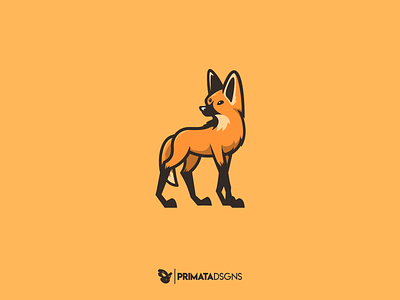 Maned Wolf animal brasil design dribbble illustration lobo lobo guará logo logo design sportlogo vector vector art