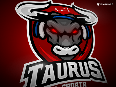 Taurus e-sports bull bulls design e sport e sports esports gamer gaming illustration logo sportlogo taurus vector vector art