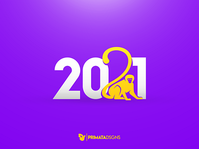 2021 2020 2021 2021 calendar brand design dribbble happy new year illustration logo monkey new year primata vector vector art