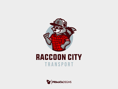 Raccoon City Transport bandit brand branding design illustration logo mascot raccoon logo sportlogo vector art vector artwork