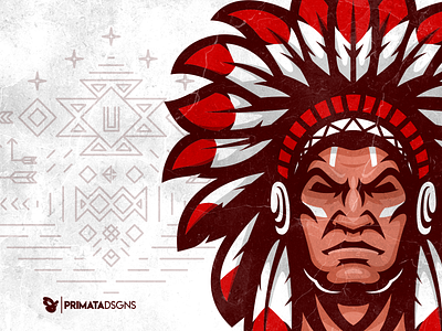 American Native Indian character design design dribbble esports illustration indian logo mascot sport logo sportlogo vector