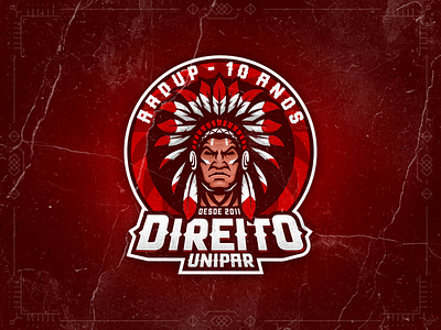 Direito Unipar 10 anos american cocar design dribbble esports illlustration indian logo native native american sport logo sportlogo vector artwork