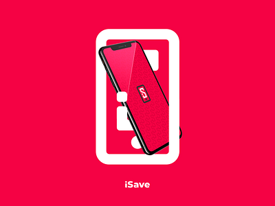 iSave brand branding design dribbble icon logo logo design logotype mobile mockup mockups vector