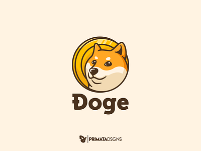 DOGE coin crypto design dog dog illustration dog logo doge dogecoin dribbble illustration logo shiba shibainu vector art