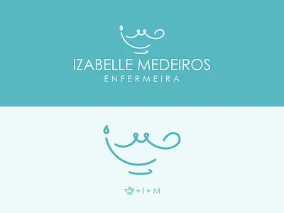 Izabelle Medeiros Enfermeira brand branding design lamp line lineart logo minimalism nurse