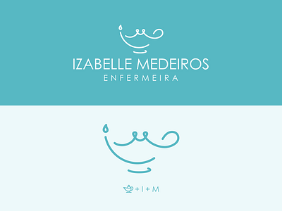 Izabelle Medeiros Enfermeira brand branding design lamp line lineart logo minimalism nurse