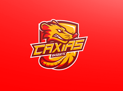 Caxias Basquete - Redesign basketball branding design dribbble illustration logo opossum sport sportlogo vector art