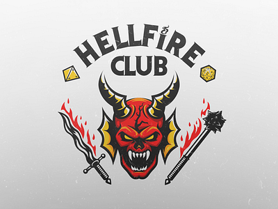 Hellfire Club - Stranger Things demon dribbble dungeons and dragons hell hellfire club illustration logo redesign sportlogo stranger things vector art