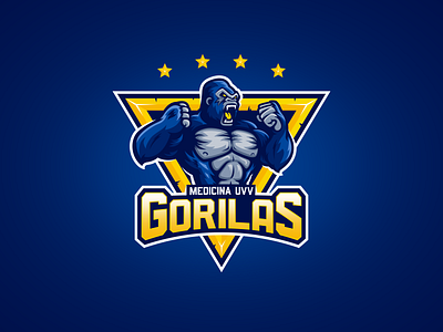 Gorilas - Medicina UVV ape branding design gorilla illustration logo mascot sportlogo vector