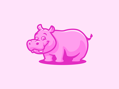 Hippo 2 africa animal design dribbble hippo hippopotamus illustration logo vector vector art