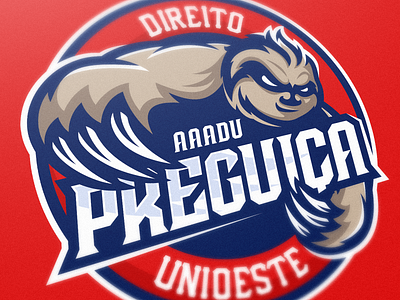 Preguiça - Direito Unioeste branding dribbble esports illustration lazy logo mascot preguiça sloth sport sportlogo vector