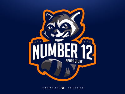 Number 12 - Raccoon logo bandit character design dribbble esport esports guaxinim illustration logo mascot raccoon raccoons sport logo sportlogo vector vector art vector artwork