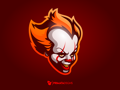 It 1 design esport esports horror it logo pennywise sport logo sportlogo terror vector vector art vector artwork