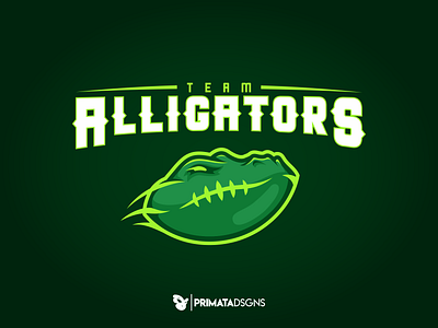 ALLIGATORS alligator alligators american football brand crocodile design dribbble logo mascot sport logo sportlogo typography