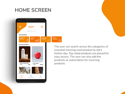 Home Screen staple home page home screen online shopping ui uiux