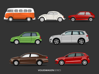 Volkswagen Series architechture car design cars design golf illustration jetta polo vector vehicle vehicle design volkswagen vw vw bus