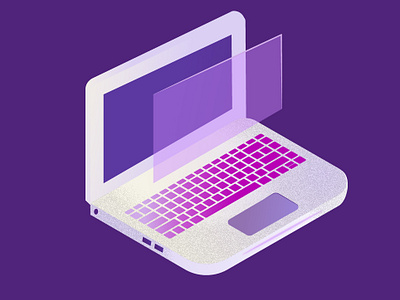 Isometric Laptop illustration vector