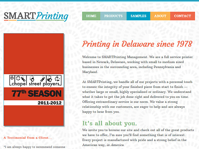 SmartPrinting Web Design