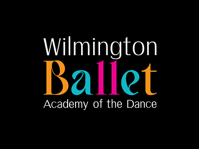 Wilmington Ballet, Academy of the Dance branding logo logo design