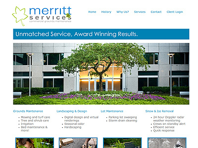 Merritt Services landscape web design