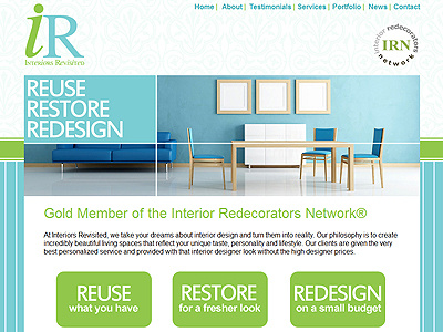 Interiors Revisited interior design logo design web design