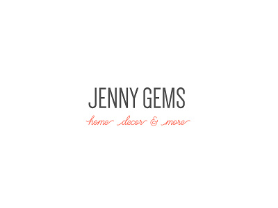 Jenny Gems Logo logo design text treatment