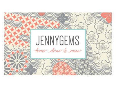 JennyGems Business Card, Back business card design