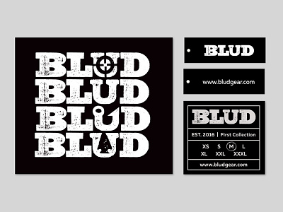Blud Branding Dribbble branding hanging tag heat stamp logo