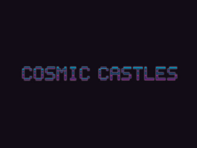 Cosmic Castles Logo block logo pixel logo retro logo