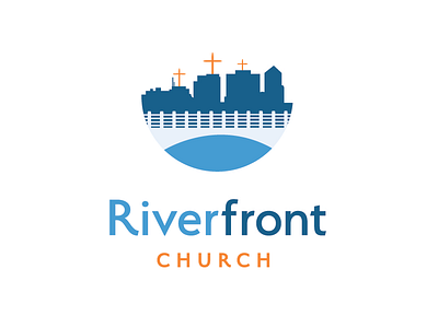 Riverfront Church church logo design