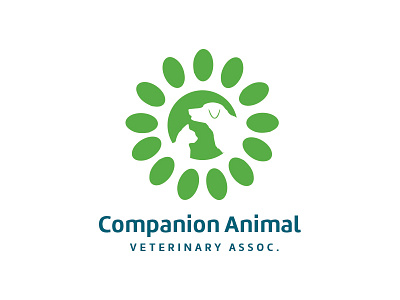 Companion Animals animals cat dog logo design veterinarian