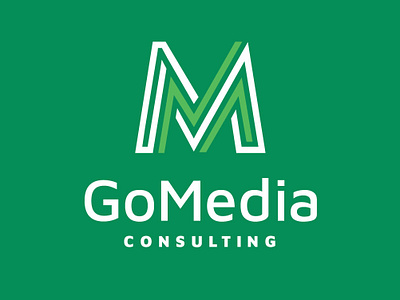 GoMedia Consulting green logo design