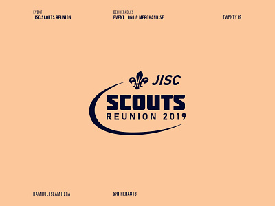 JISC Scouts Reunion 2019 - Event Logo & Merchandise Design brand identity branding clothing design graphic design logo logo design merchandise modern logo