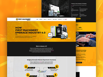 First Machinery Industry 4.0 Website Design & Dev android app computer design desktop design flat ui ux web website
