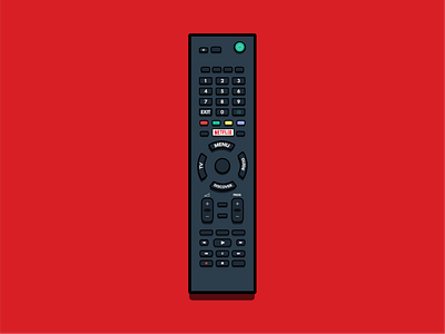 Netflix and Chill remote illustration