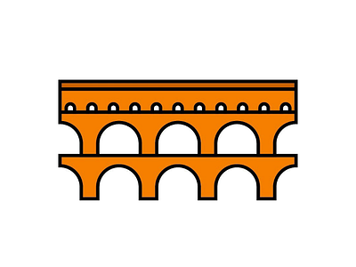 Ancient Roman acqueductus adobe bridge illustrator logo logodesign roman