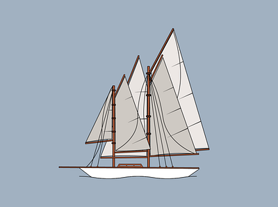 sailing boat art boat design flat flat design flat illustration graphic design graphicdesign illustration sailboat sailing vector