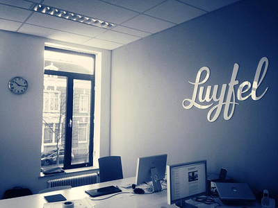 Workspace branding logo luyfel office wall workspace