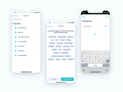 Edit voice keyword app ios ui ux