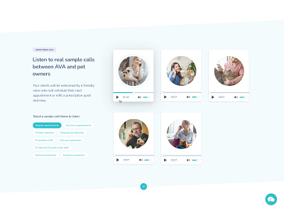 Listen to call samples design ui ux web