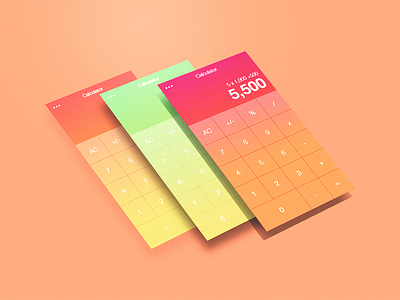 Fancy Calculator calculator colorful layered ui