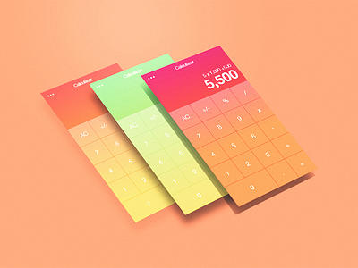 Fancy Calculator calculator colorful layered ui