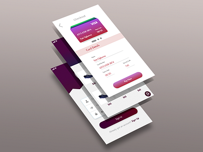 E- Commerce Sample commerce design mobile purple ui